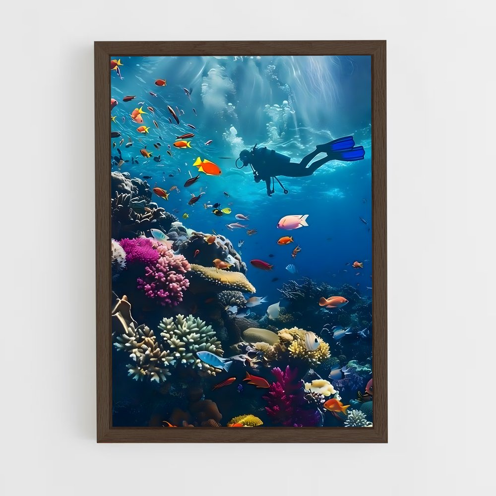 Poster Plongée Maldives – affiche Plongée sous-marine (vue 5)